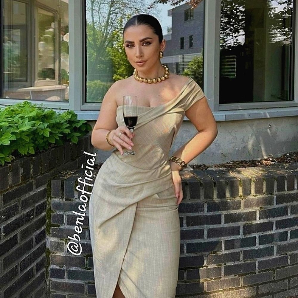 ZARA ASYMMETRICAL SLIP DRESS